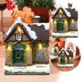 thumbnail image 1 of Village Desktop Ornament Resin Glowing Cottage Night Light With Warm White LED For Holiday, 1 of 5