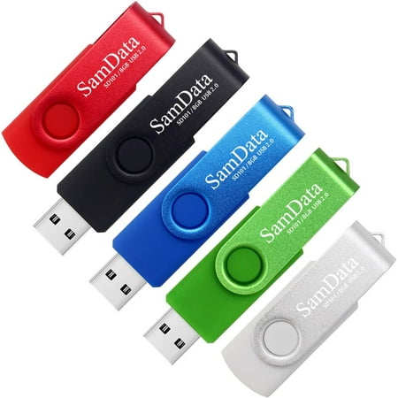 8GB USB Flash Drives 5 Pack 8GB Thumb Drives Memory Stick Jump Drive with LED Light for Storage and Backup (5 Colors: Black Blue Green Red Silver) 8GB Multicoloured 8GB*