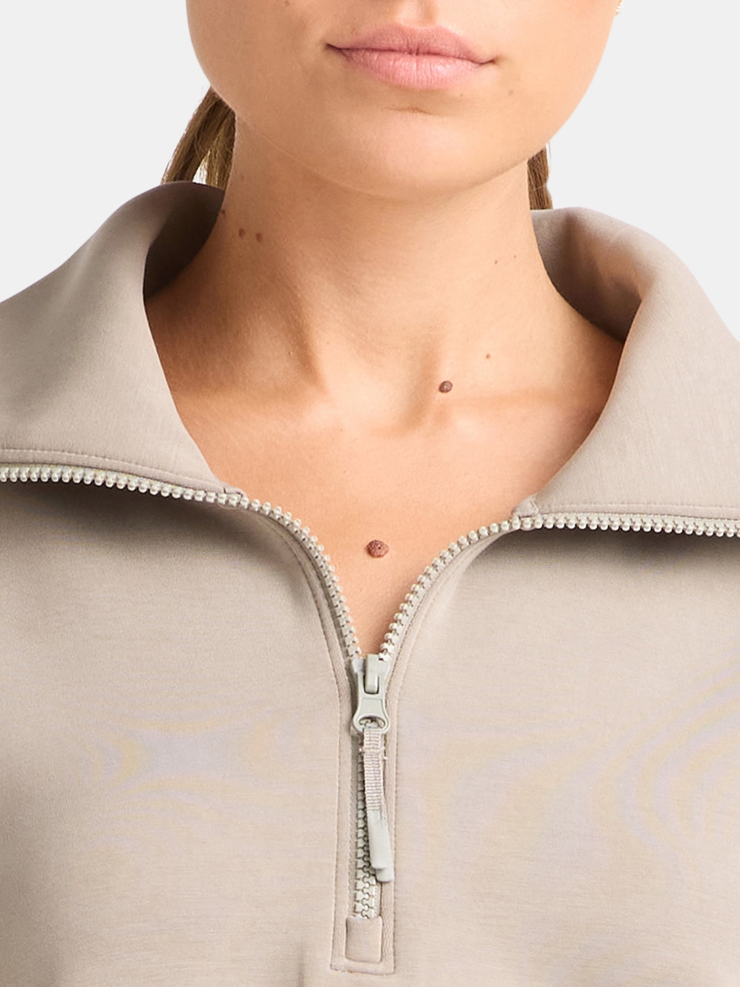 Avia Women's and Women's Plus ScubaKnit Quarter Zip Pullover, Sizes XS-4X
