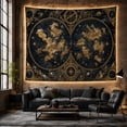 thumbnail image 6 of Celestial Double Map with Stars, Adventurous Vintage Travel Style for Map Lovers, Antique Map Decor, Housewarming Gift, Tapestry Wall Hanging for Study Room and Office, 6 of 7