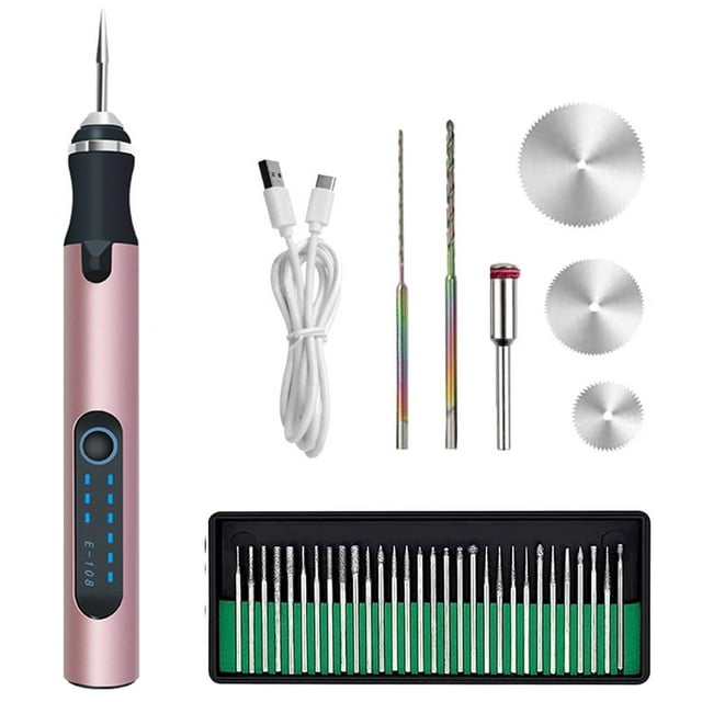 Outil Rotatif Sans Fil Stylo de Gravure Rechargeable Vitesse Réglable Stylo de Sculpture
