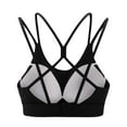 thumbnail image 4 of felwors Sports Bra for Women, Scoop Neck Crisscross Back Padded Low Impact Bras Tops for Workout Yoga Gym Black, XXL, 4 of 4
