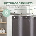 thumbnail image 3 of REGALWOVEN Modern Waffle Weave Shower Curtain with 12 Hooks Waterproof for Bathroom Grey 71"W x 71"L, 3 of 5
