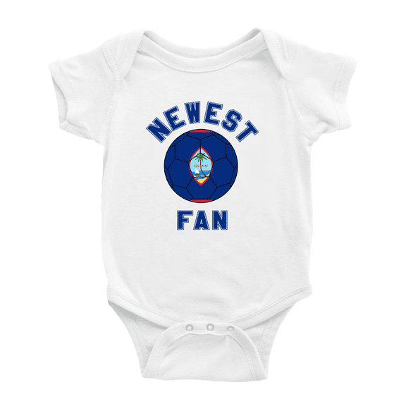 Newest Chamorro Guam National Soccer Team Fan Cute Baby Clothes Unisex (White, 3-6 Months)