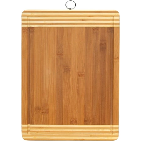 

Bamboo Cutting Board | Extra Large | Dual Sided Surface | Ultra Thick | Cut Resistant | Drip Edge