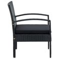 thumbnail image 3 of vidaXL Garden Chair with Cushion Poly Rattan Black, 3 of 5