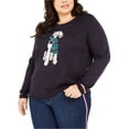 thumbnail image 1 of Tommy Hilfiger Womens Terrier Knit Sweater, Blue, Plus Size, 1X, 1 of 1