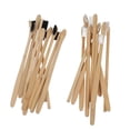 thumbnail image 1 of 20pcs Bamboo Toothbrushes with Compact Comfortable Handles, Soft Bristles for Safe Gentle Brushing, Black & White, Ideal for Home & Outdoor Use, 1 of 5
