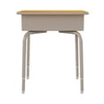 thumbnail image 5 of Flash Furniture Billie Metal Student Desk with Desktop/Book Box in Maple/Silver, 5 of 9