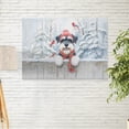 thumbnail image 2 of Playful Schnauzer Welcomes Winter Snowy Day with Cardinal Bird Horizontal Matte Canvas Poster Miniature Schnauzer Dog Lover Wall Art Home Decor - 2017, 2 of 5