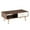 Walnut+White, variant on Hassch Modern Rectangle Coffee Table with Storage Drawer, Solid Wood Legs & MDF Top, 40.9” Living Room Center Table, Easy Assembly, Natural White