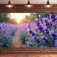 thumbnail image 6 of LUUFILx Lavender Field Sunset Background Banner Party Decorations Photography Props Garden Celebrations Summer Events Outdoor Gatherings, 6 of 7