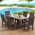 thumbnail image 7 of Paradise 7-Piece Square Trestle Chair Outdoor Dinning Set, 7 of 7