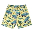 thumbnail image 2 of Shark Car Palm Pattern Swim Trunks Quick Dry Beach Pool Board Shorts Lightweight Stylish Print Sizes 2T to XL, 2 of 8
