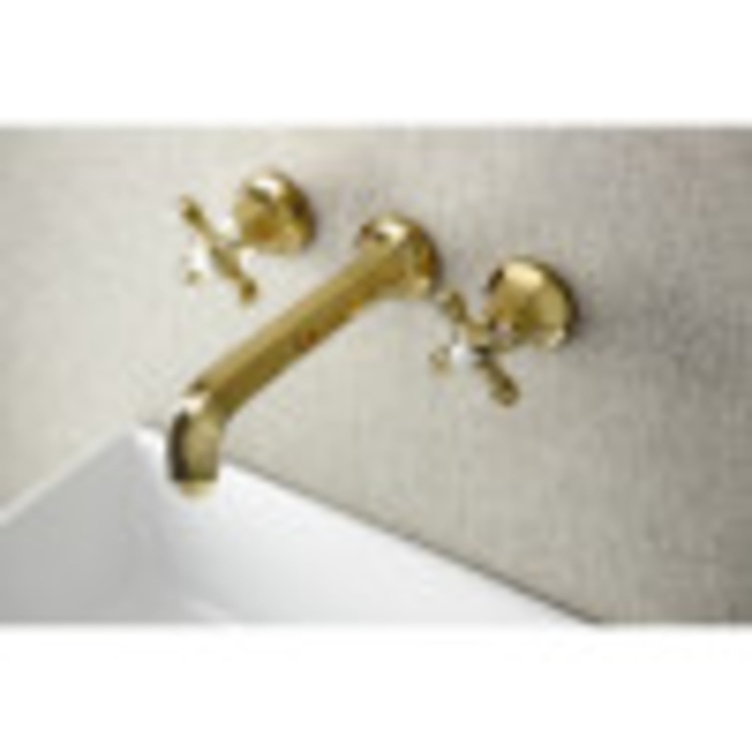 Kingston Brass KS4122AX Metropolitan 2-Handle Wall Mount Bathroom Faucet, Polished Brass