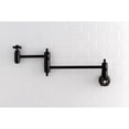 thumbnail image 2 of Kingston Brass KS3100AX Restoration Wall Mount Pot Filler Kitchen Faucet, Matte Black, 2 of 5