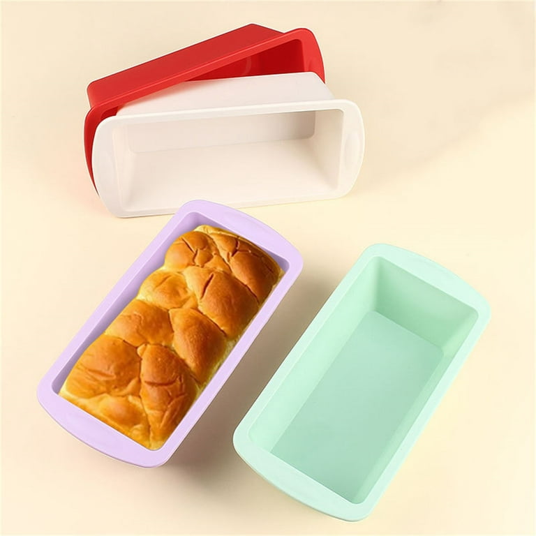 UOUYOO 3 Pack Bread pan loaf pan silicone molds for baking silicone bread  loaf pan for Homemade Cakes, Breads, Meatloaf and quiche omelets