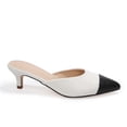 thumbnail image 3 of LuckLilac Women's Pointed Toe Mule Heels 2 Inch Two Tone Backless Slip-On Dress Shoes, 3 of 5