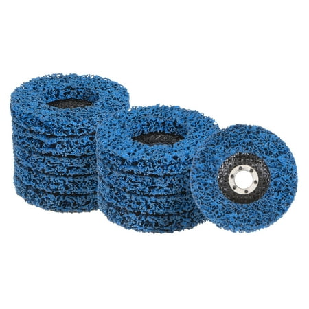 

Uxcell 10pcs Strip Discs Stripping Wheels 4 x5/8 Rust Remover Abrasive Discs for Remove Paint Coating Rust Blue