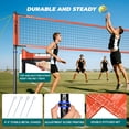 thumbnail image 6 of Patiassy Professional Outdoor Volleyball Net Set with Adjustable Height Poles, Winch System, Volleyball with Pump and Carrying Bag for Backyard Beach, 6 of 9