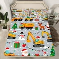 thumbnail image 2 of Homewish Chic Christmas Tree Full Size Sheets,Merry Christmas Bed Sheets,Cartoon Santa Claus Sheet Sets For Girl Teens,Super Cozy Room Decor,4pcs, 2 of 7