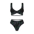 thumbnail image 4 of Daiia Lavender Flowers Women's Bikini Set Two Piece Swimsuit High Waisted Bikini Adjustable Straps Bikini Perfect for Beach, Pool, and Summer Vacation-Small, 4 of 9