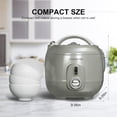thumbnail image 2 of Small Rice Cooker 4-Cup Uncooked 2 Quart Non-Stick  Steamer Auto  Warm  Green for 1-3 People, 2 of 7