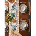 thumbnail image 5 of Table Runners 120 Inches Long Dress Scarves, Orange Pumpkin Thanksgiving Farmhouse Coffee/Dining/Kitchen Table Runner for Living Room, Fall Leaves Retro Plaid 13x120 Inch, 5 of 7