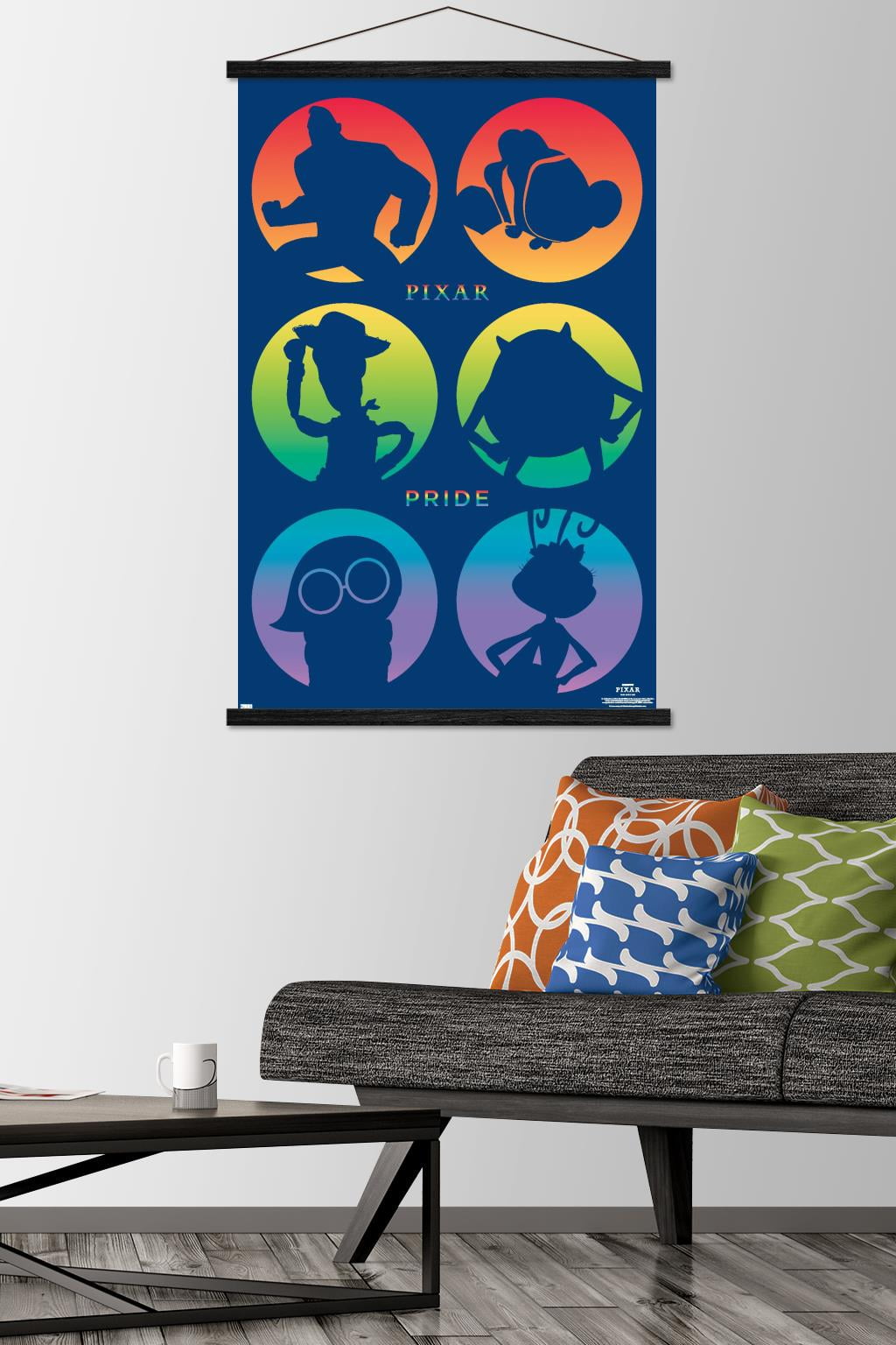 Disney Pixar - Character Pride Wall Poster with Magnetic Frame, 22.375" x 34"