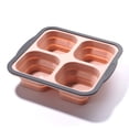 thumbnail image 2 of Silicone Muffin Pan, 4 Cup Non Stick Cupcake Baking Mold Food Grade Muffin Tin with Easy Grip Handles Fast Release Bakeware for Brownies Egg Bites Mini Cakes Dessert Treats(Pink), 2 of 6