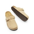 thumbnail image 4 of BURUDANI Women Cork-Footbed Arch-Support Clogs Mules Slip-On Comfort Slides Sandals for Everyday Wear, 4 of 6