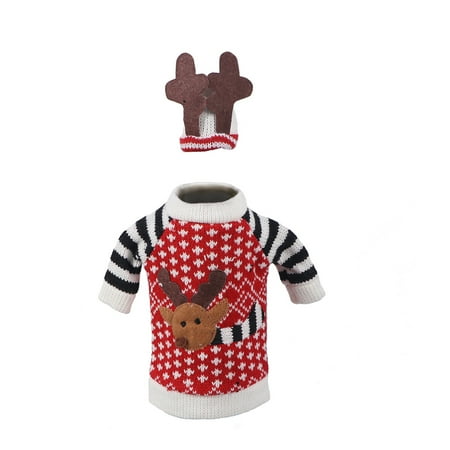 Wine Bottle Wrap - Christmas Reindeer Style Wine Bottle Cover Wrap Decoration