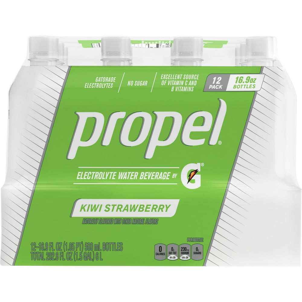 (12 Bottles) Propel Flavored Water with Electrolytes, Kiwi Strawberry