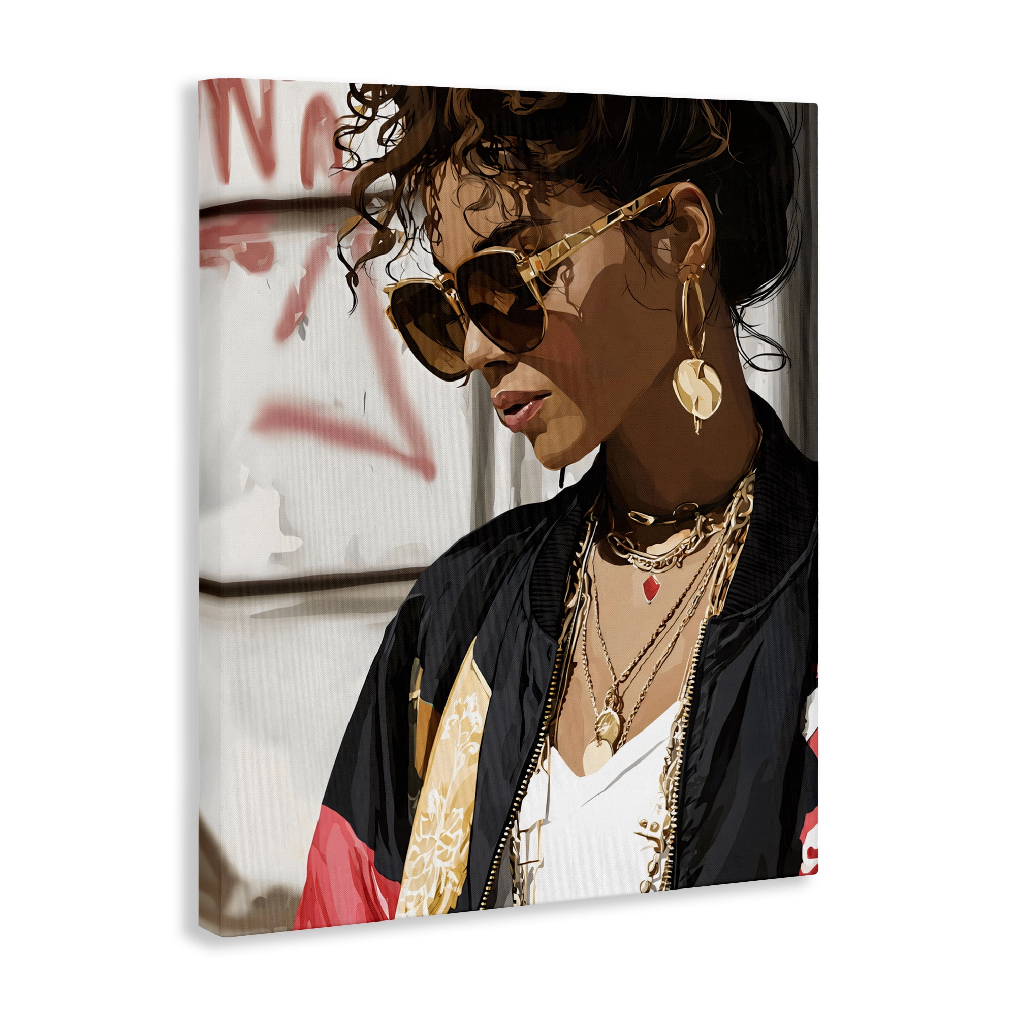 Stupell Industries Woman in Sunglasses With Jewelry Canvas Wall Art, design by Franklyn Gregory