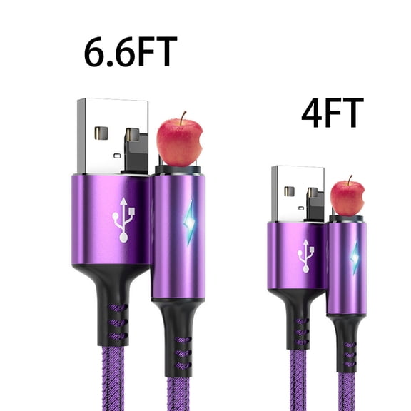 GJX 2 Pack USB C Cable - AI Smart Charging USB to Type C Charger Cord, Fast Charging and Data Transfer, Durable Braided Cable with 30000 Bend Resistance, Compatible with iPhone iPad Samsung and More