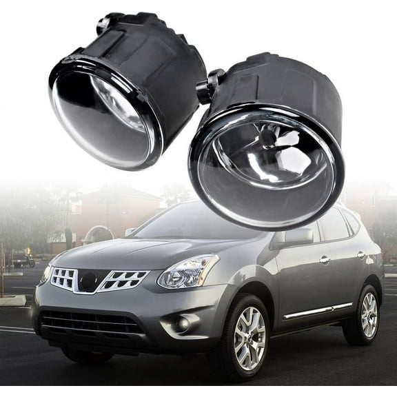 Pair Driver Passenger Side Fog Light Front Bumper   H11 Halogen Bulb Compatible with Nissan Cube Juke Murano Quest Rogue Versa