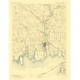 thumbnail image 2 of USGS 26x32 Black Ornate Wood Framed with Double Matting Museum Art Print Titled - New London Connecticut Sheet - USGS 1893, 2 of 4