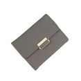 thumbnail image 2 of Cartera delgada BLESIY para mujer Conveniencia informal con tres pliegues Organizador portátil Niñas pequeñas Regalo minimalista Gran capacidad Gris, 2 of 8