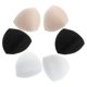 thumbnail image 1 of 3 Pairs/1 Set Triangle Removable Bra Pad Inserts Breathable Sponge Pads for Women Ladies Girls Size L (Black/White/Skin Color, Each 1 Pair), 1 of 3