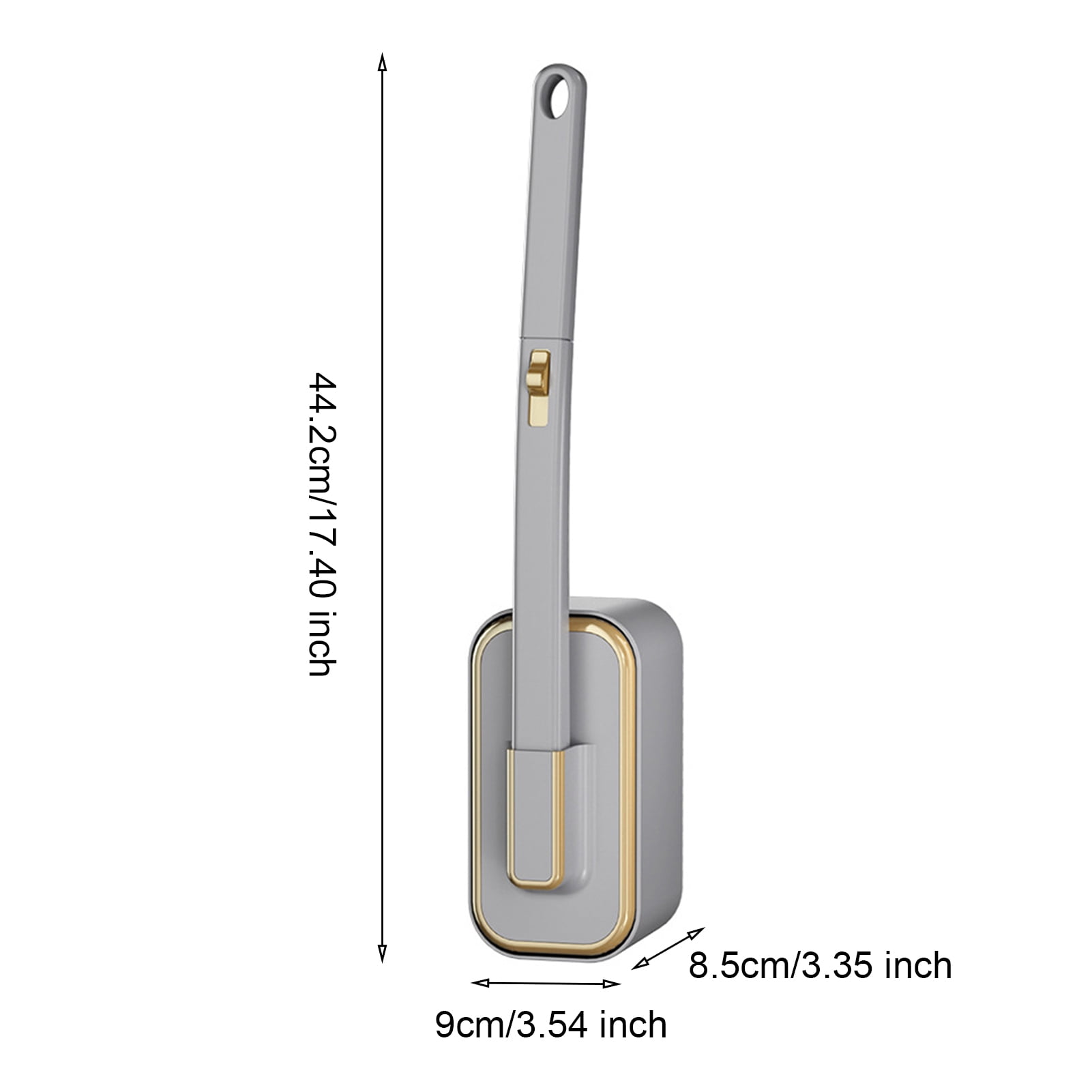Opvise Disposable Toilet Brush with Water-Soluble Head - Ergonomic Handle, Wall-Mounted Base, Multi-Surface Cleaning Tool for Bathroom, Sink, and Floors