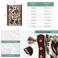 thumbnail image 6 of Abstract Flowers Balloon Curtains for Living Room/French Door, Modern Geometric Chic Red Green Striped Tie Up Curtains 63 Inch Length Energy Saving Kitchen Curtains Shades for Windows 42"x63", 6 of 8