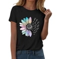 thumbnail image 2 of Tittly Womens T Shirts Tops for Women Trendy Casual Short Sleeve Tops for Women Womens Workout T Shirts Athletic Plus Size Tops Summer Clothes 2025 Short Sleeve Spring Tee Black, 2 of 9
