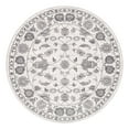 thumbnail image 3 of Unique Loom Boston Collection Area Rug - Floral (7' 10" Round white Gray/Ivory), 3 of 7