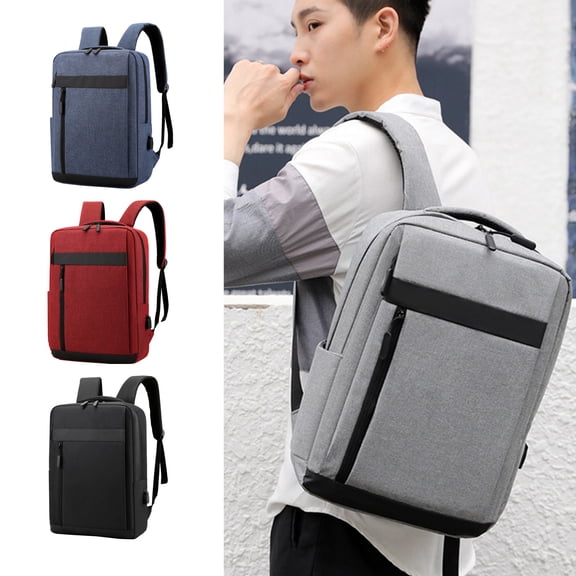 Taotanxi Laptop Backpack Business Daypacks Travel Large Backpack with USB charging port Bag fits 15.6 Inch Laptop Bookbag for Men Waterproof Rucksack Gray