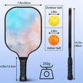 thumbnail image 4 of Pickleball Paddles Set Of 2, Fiberglass Surface, Dreamy Cloud Print, 4 Balls & Bag, 4 of 5