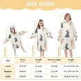 thumbnail image 4 of FORMRS Wearable Blanket Hoodie with Sleeves for Kids Cozy Flannel Sweatshirt, Bunnies and Carrots, 4 of 7