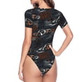 thumbnail image 4 of The Xecao Cool Sports Car Women's Crew Neck Body Suit, a short-sleeved bodysuit and basic swimsuit, both comfort and style for dating and daily life, 4 of 9