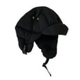 thumbnail image 2 of harmtty Troopers Trapper Hats Lightweight Windproof Comfortable to Wear Solid Color Breathable Ski Balaclava Warm Ear Flap Hats Black, 2 of 8