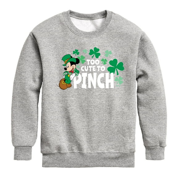 Disney - Too Cute To Pinch - Toddler And Youth Crewneck Fleece Sweatshirt