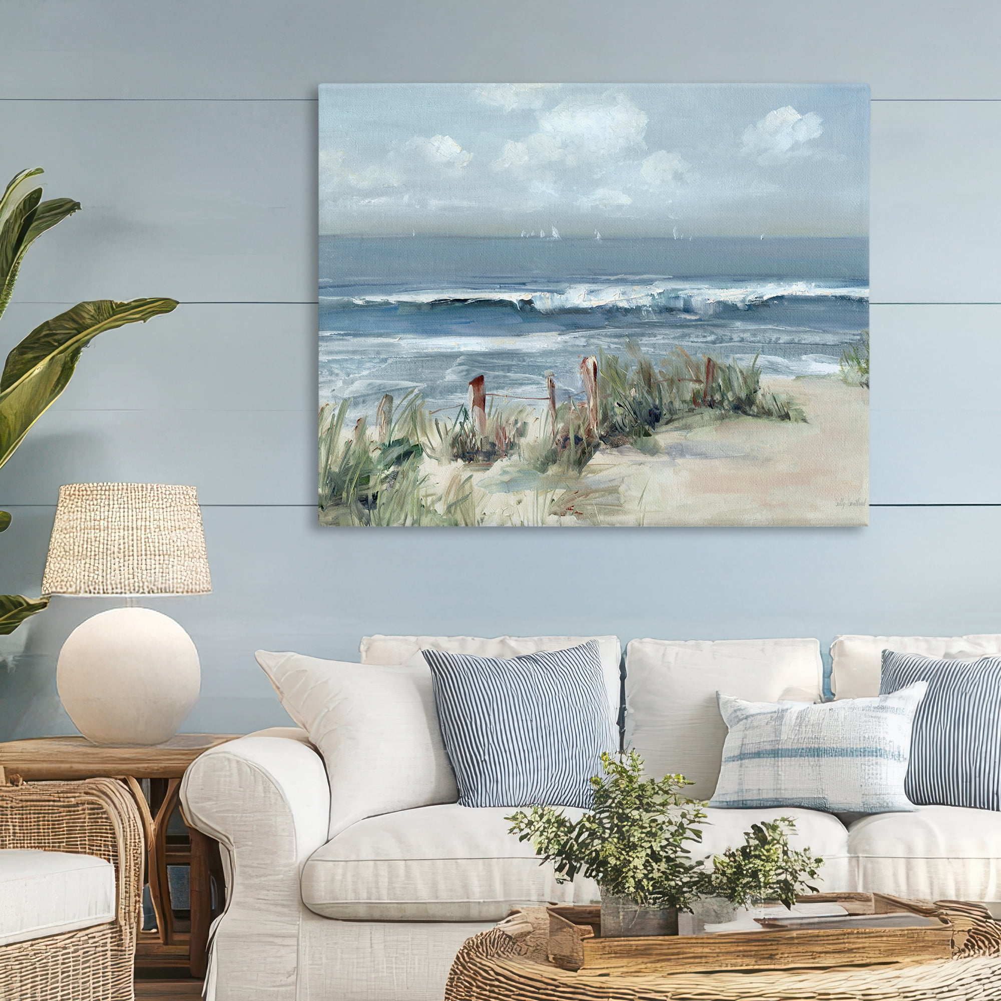 Stupell Industries Brushed Expression of Coast Canvas Wall Art, design by Sally Swatland